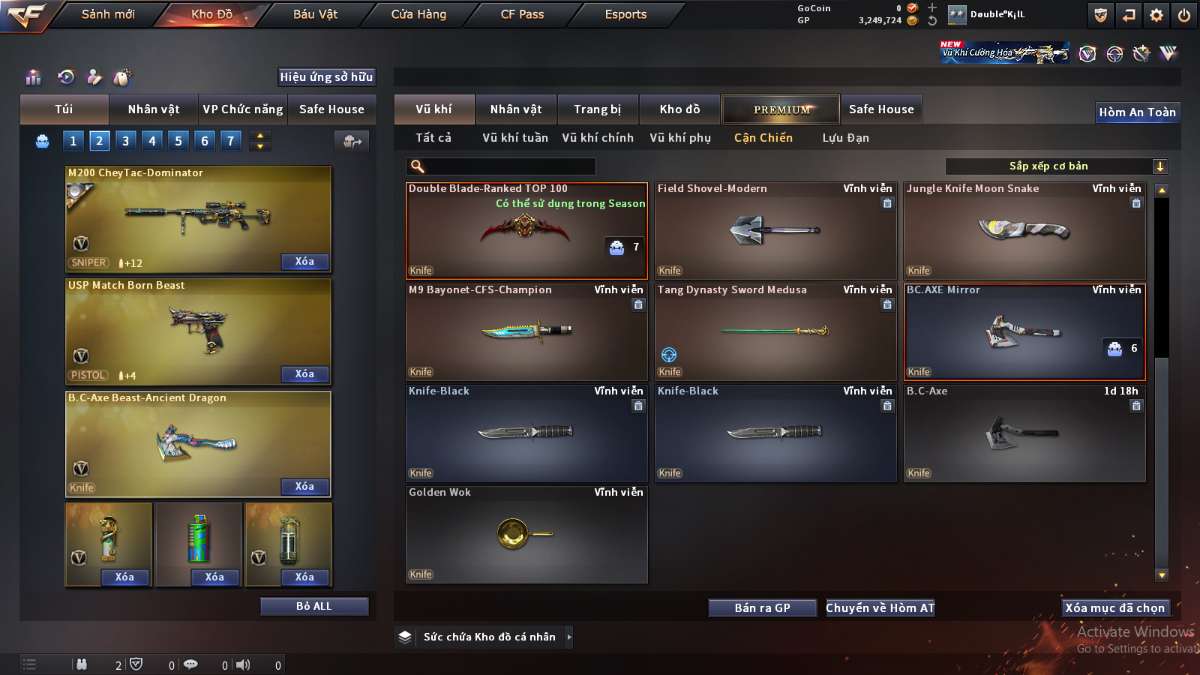 shop acc cf uy tin gia re